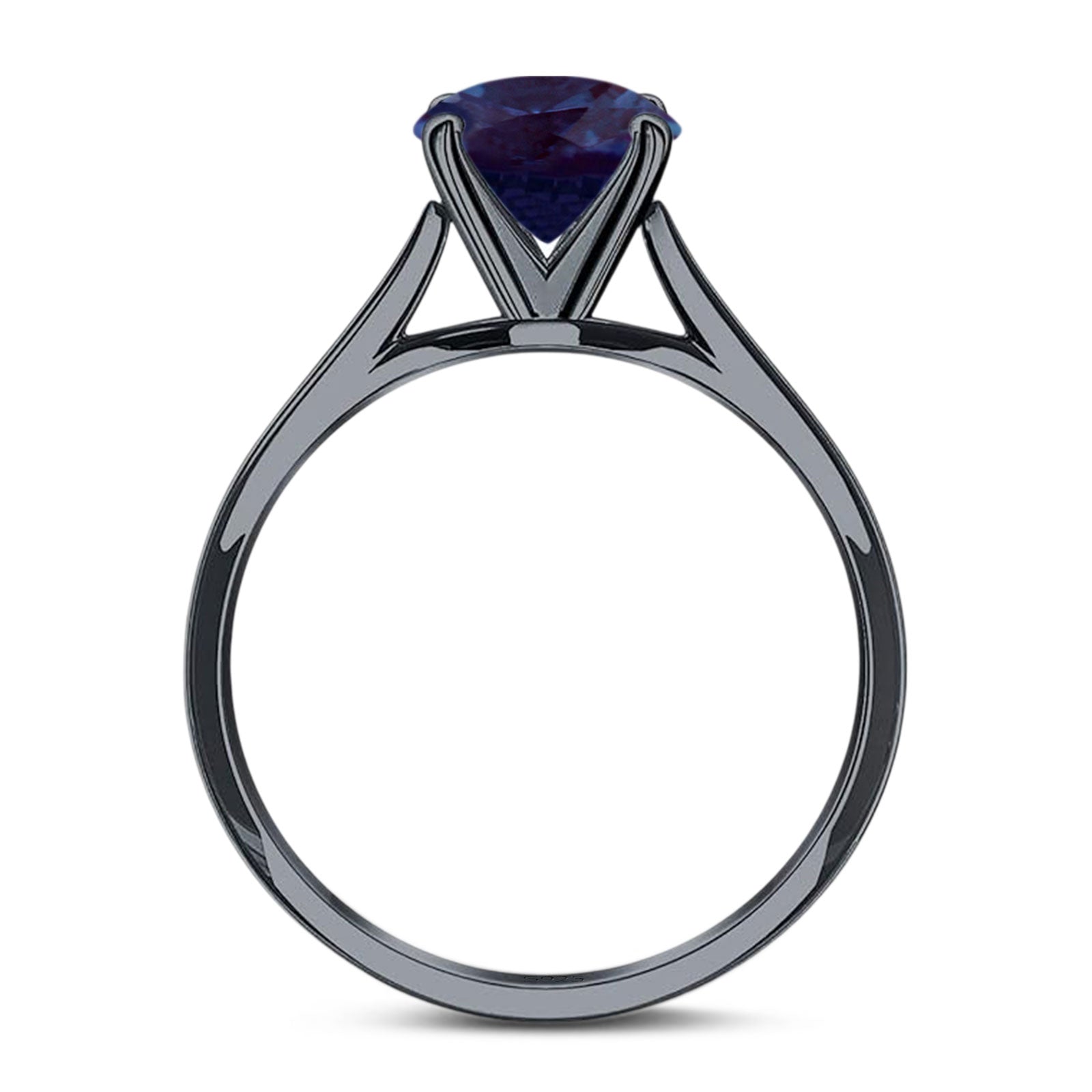 Minimalist Oval Natural Stone Solitaire Ring