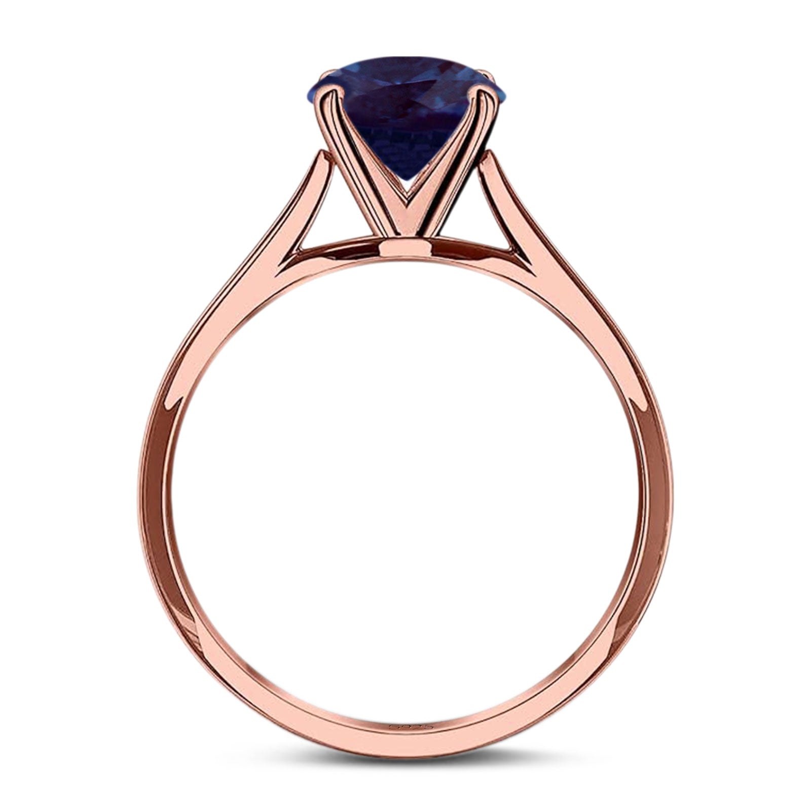 Minimalist Oval Natural Stone Solitaire Ring