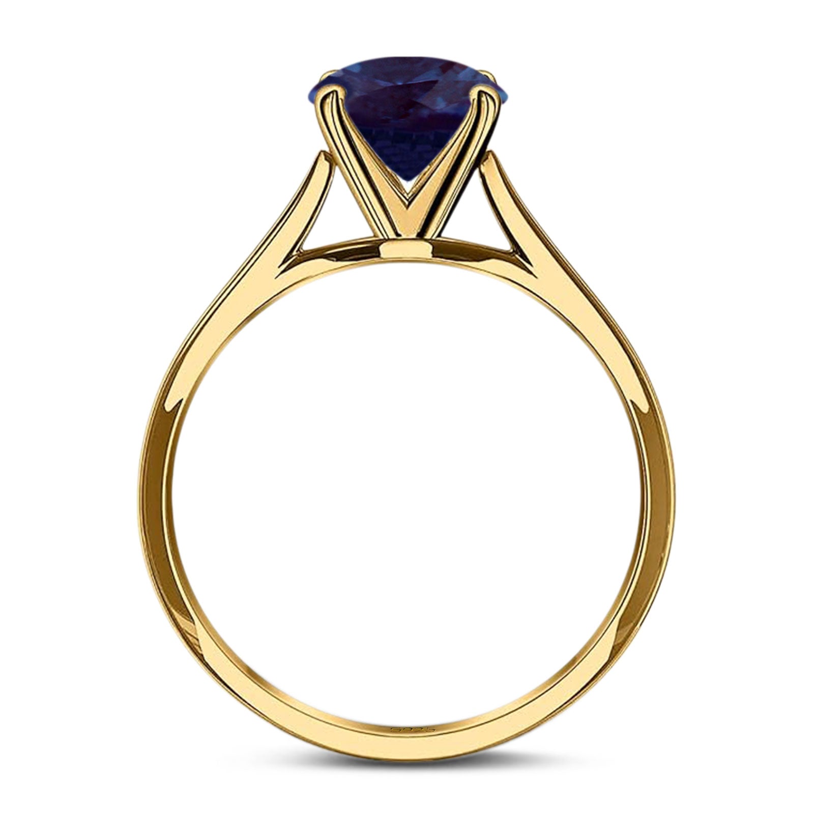 Minimalist Oval Natural Stone Solitaire Ring