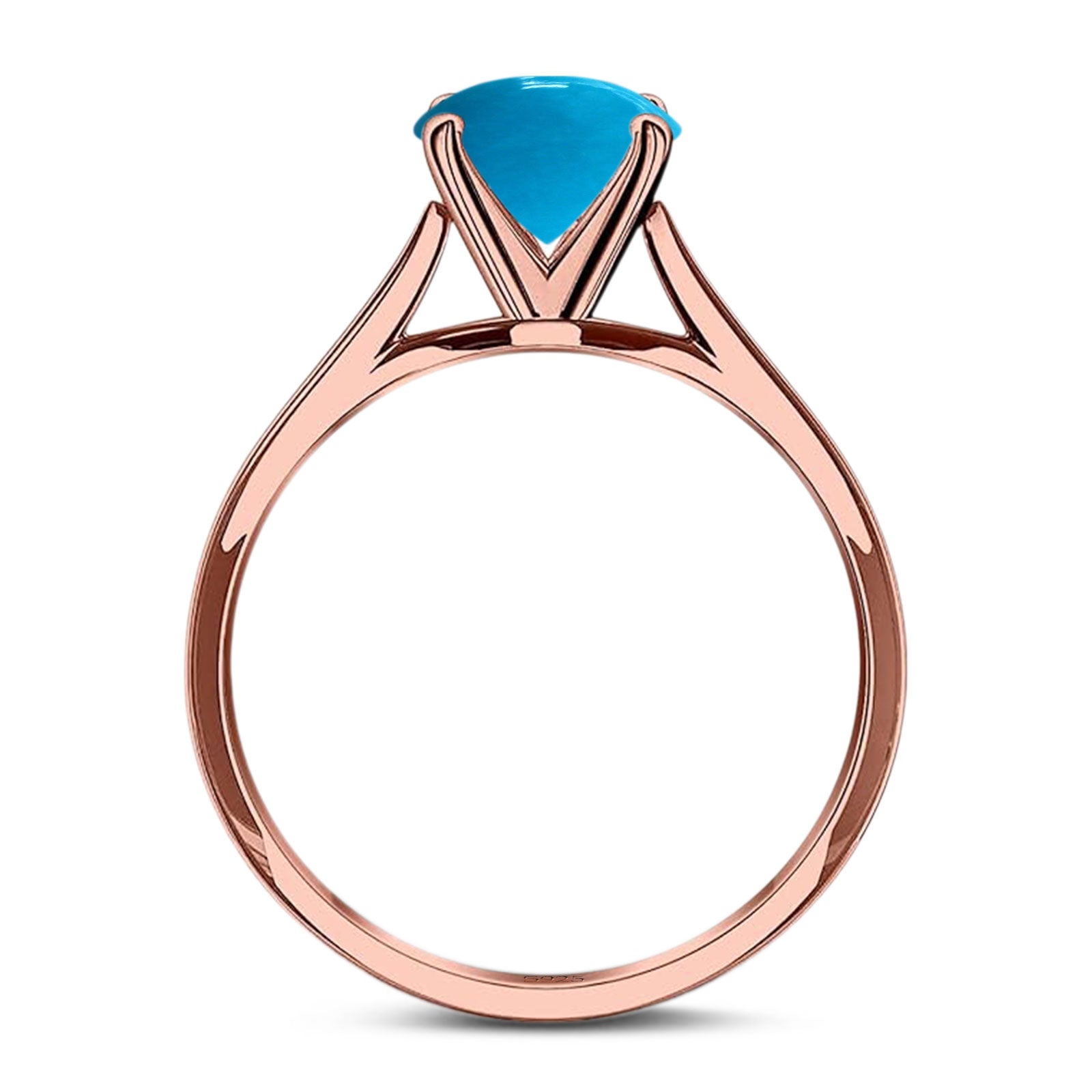 Minimalist Oval Natural Stone Solitaire Ring