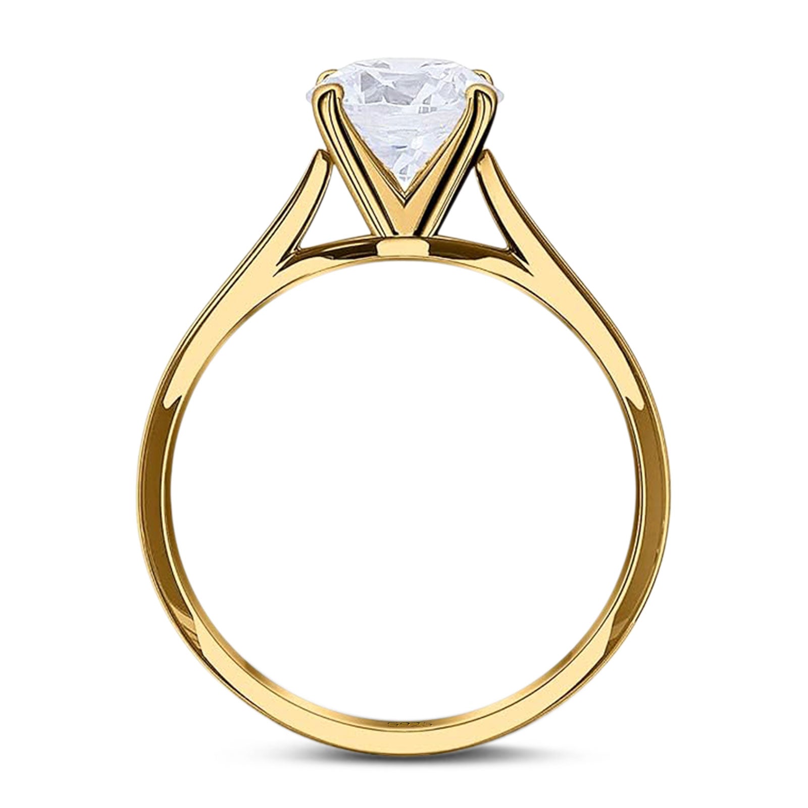 Art Deco Oval Natural Stone Solitaire Ring