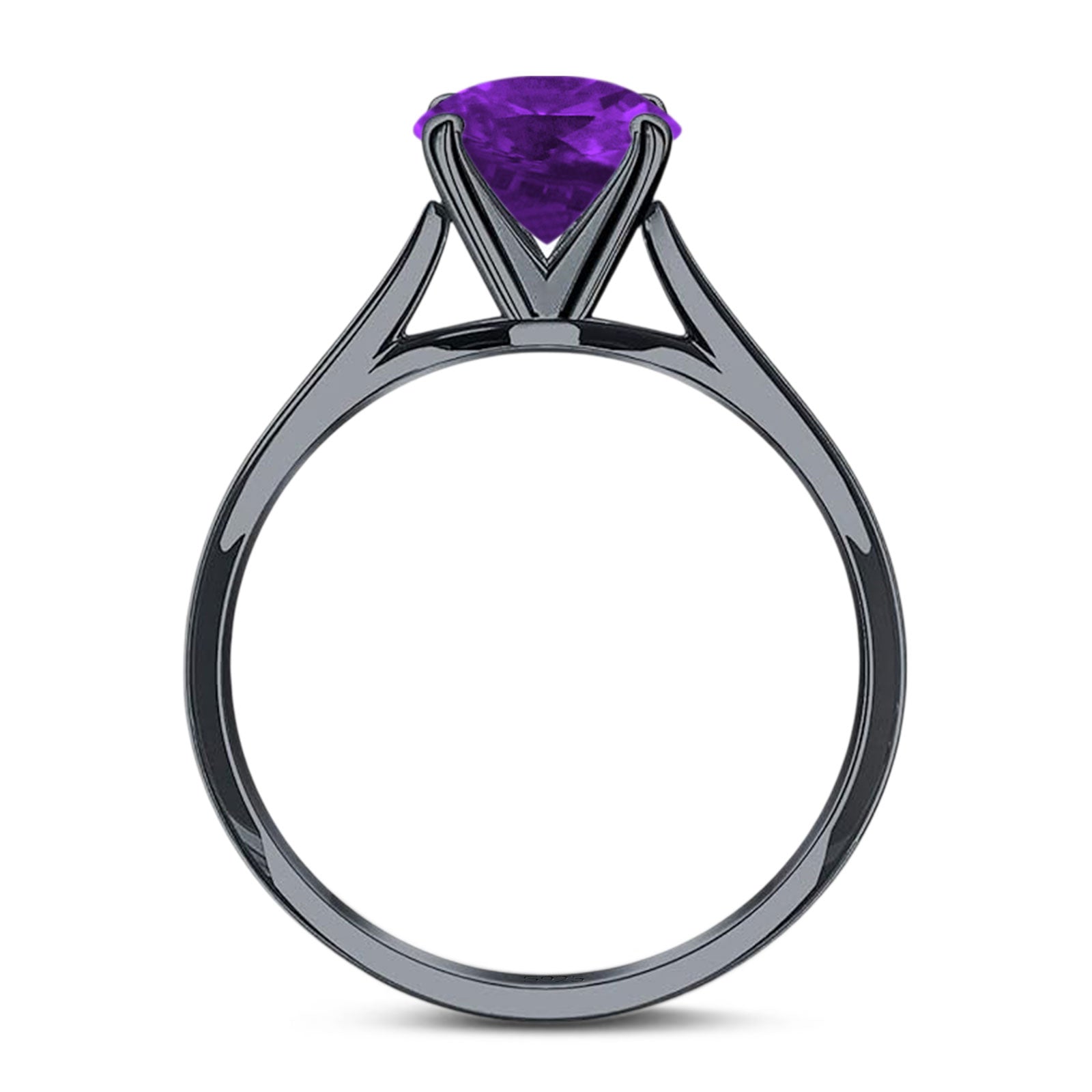 Art Deco Oval Natural Stone Solitaire Ring