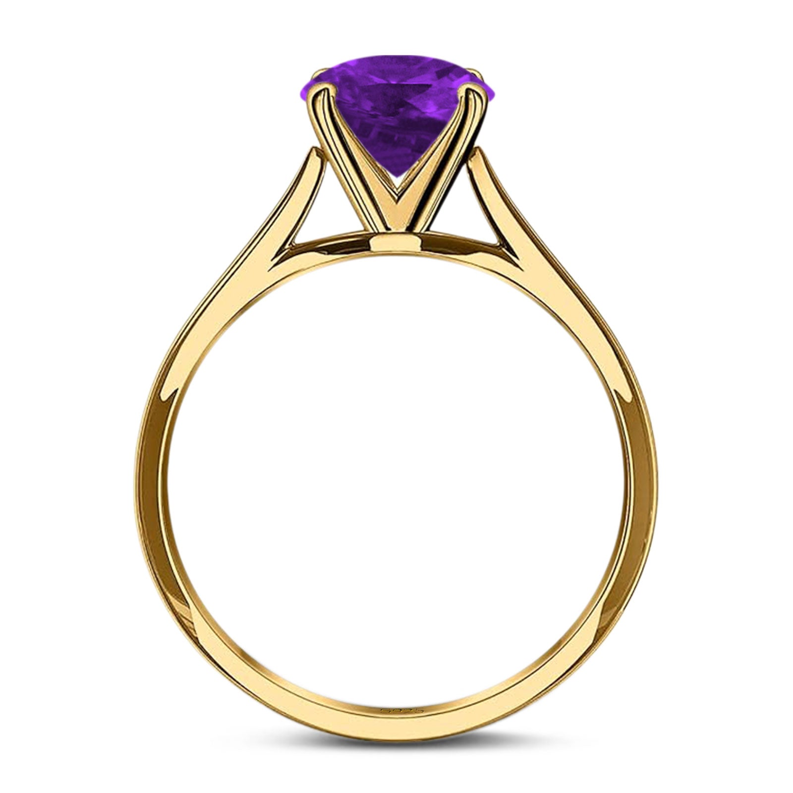 Art Deco Oval Natural Stone Solitaire Ring