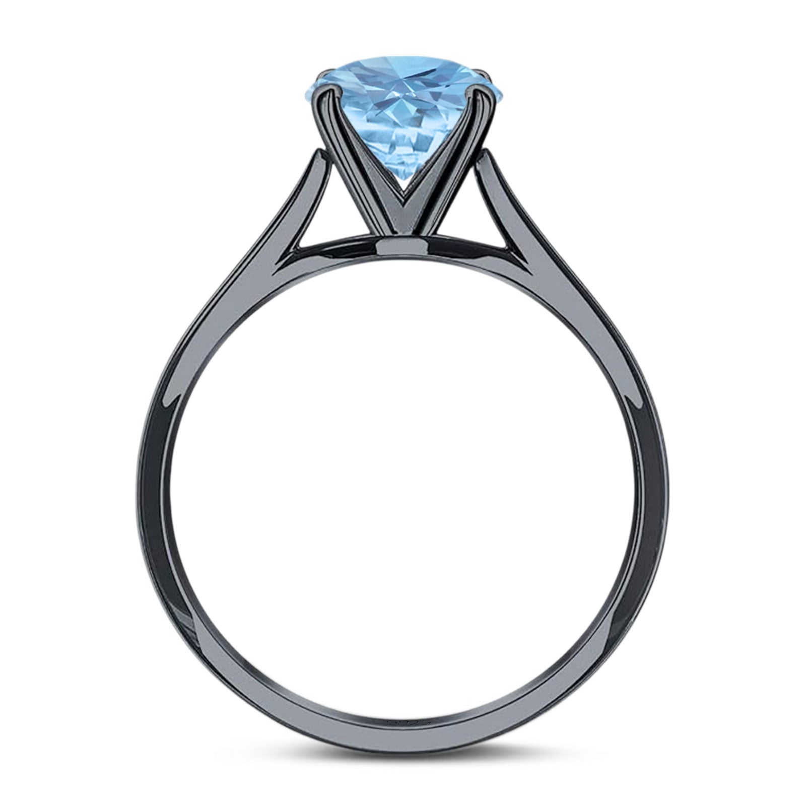 Art Deco Oval Natural Stone Solitaire Ring
