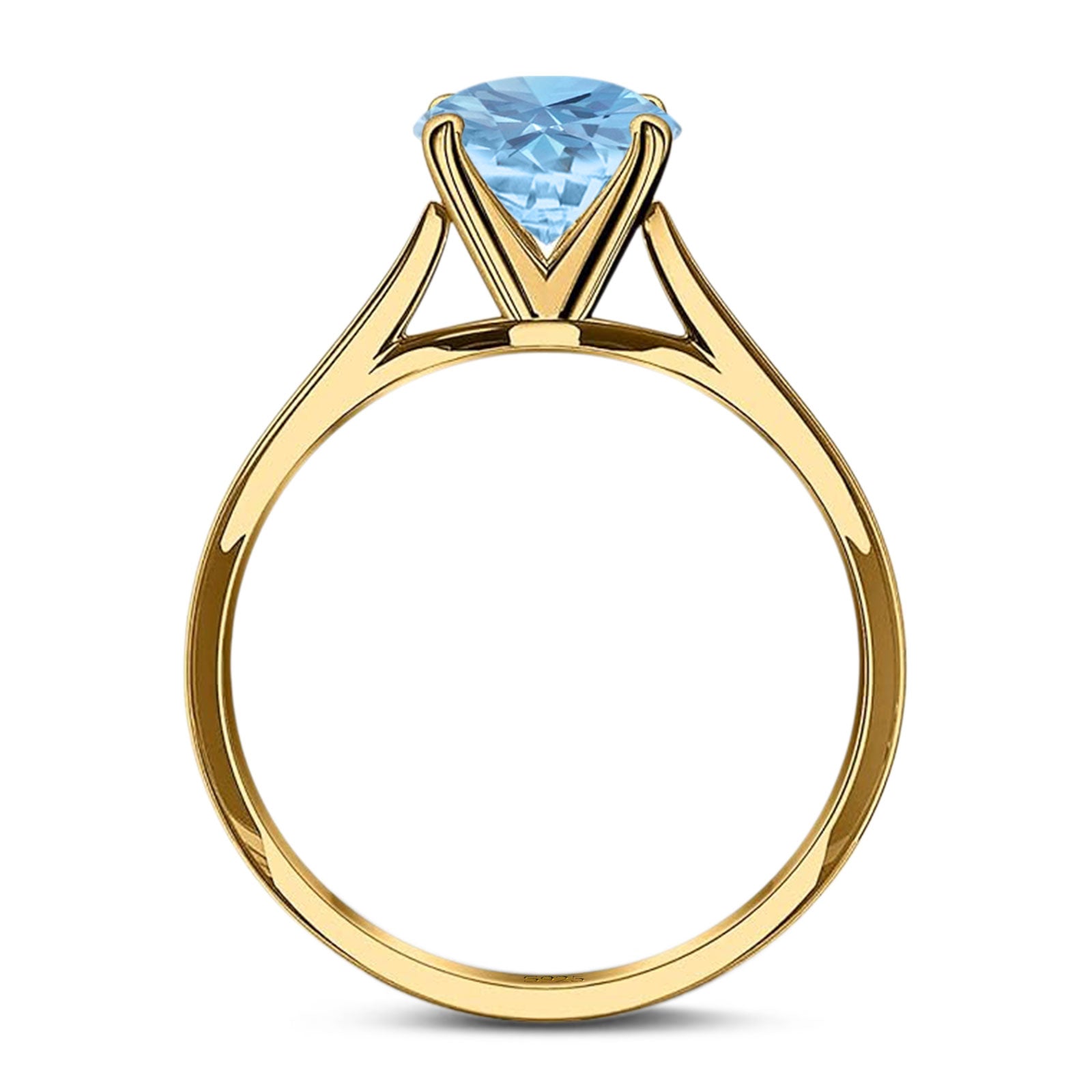 Art Deco Oval Natural Stone Solitaire Ring