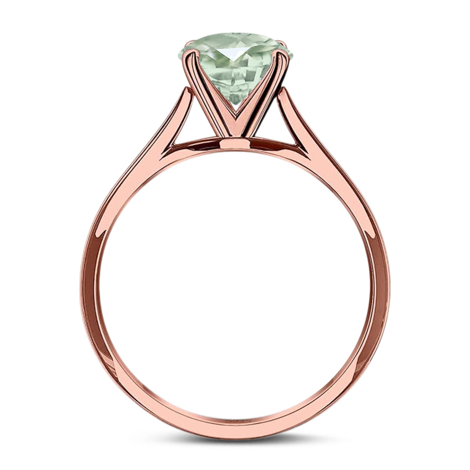 Art Deco Oval Natural Stone Solitaire Ring