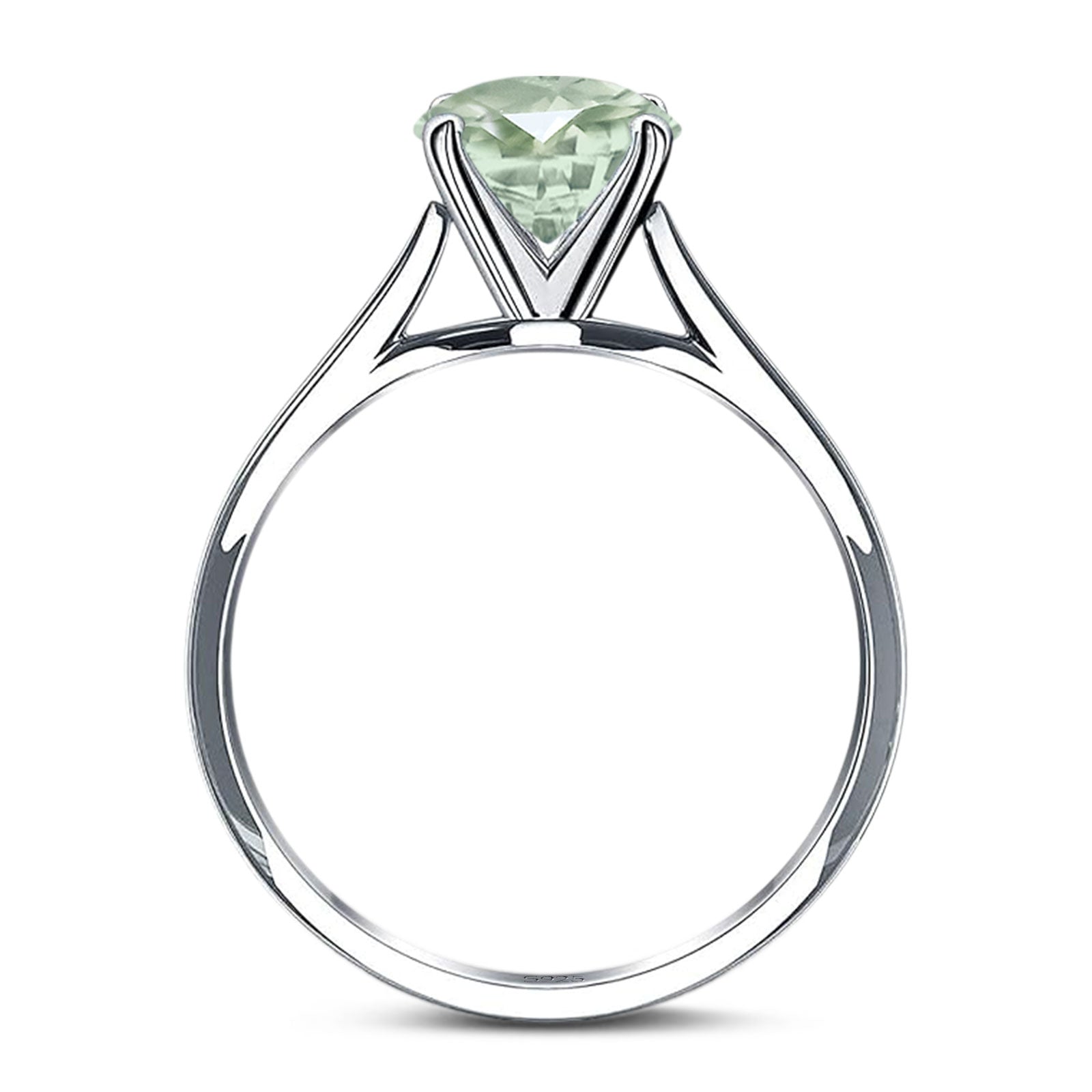 Art Deco Oval Natural Stone Solitaire Ring
