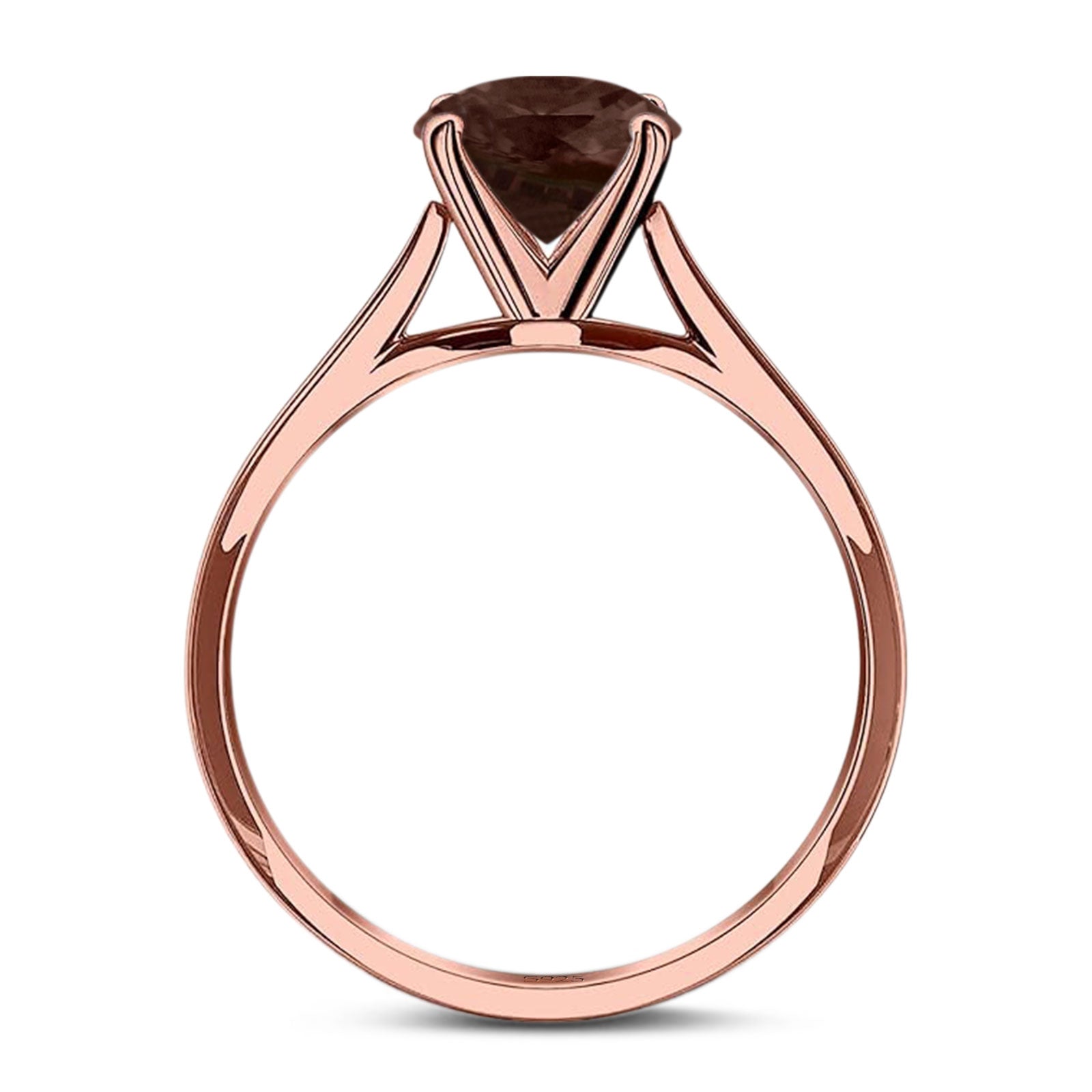 Art Deco Oval Natural Stone Solitaire Ring