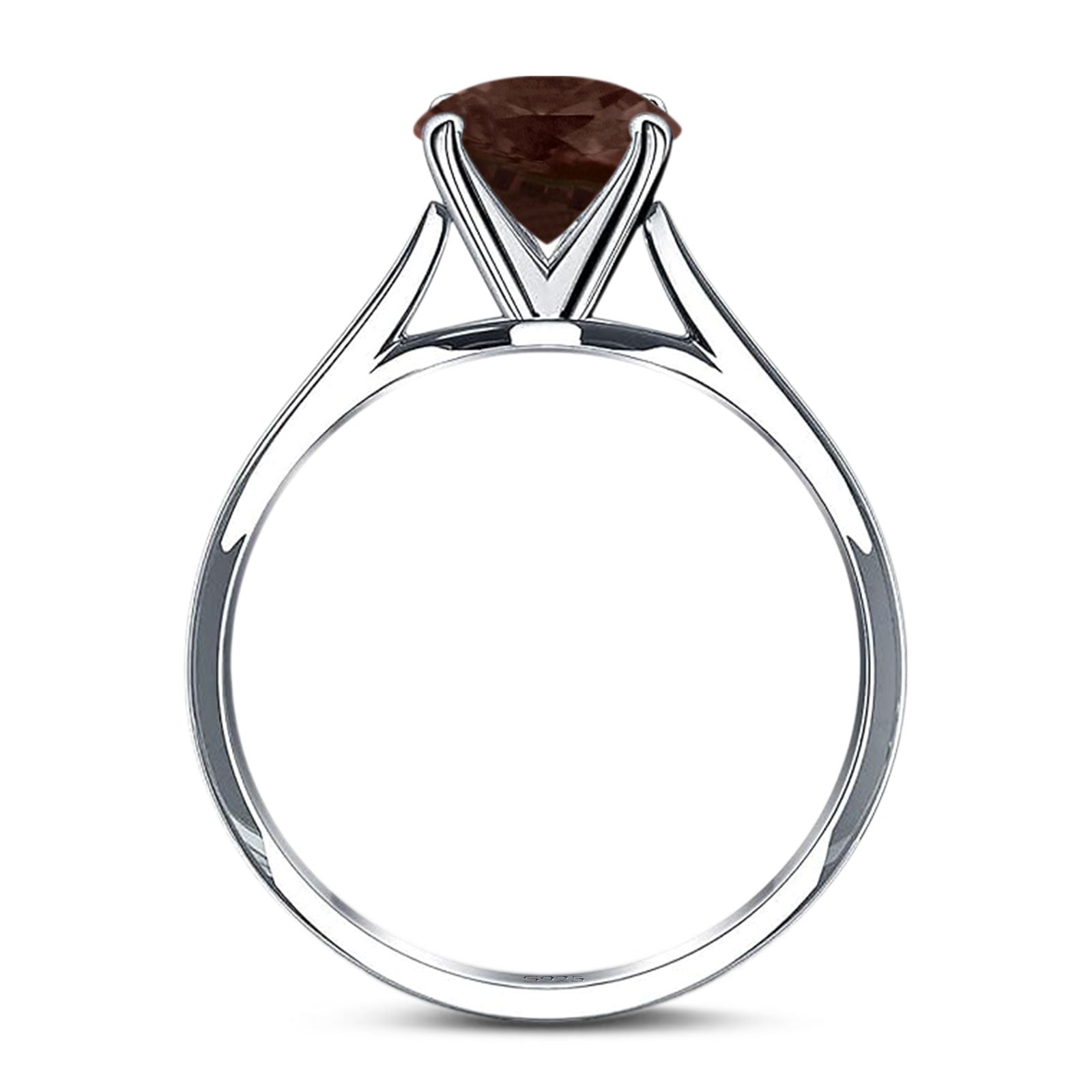 Art Deco Oval Natural Stone Solitaire Ring