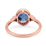 Art Deco Oval Natural Stone Wedding Ring