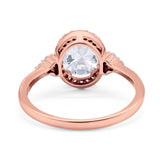 Art Deco Oval Natural Stone Wedding Ring