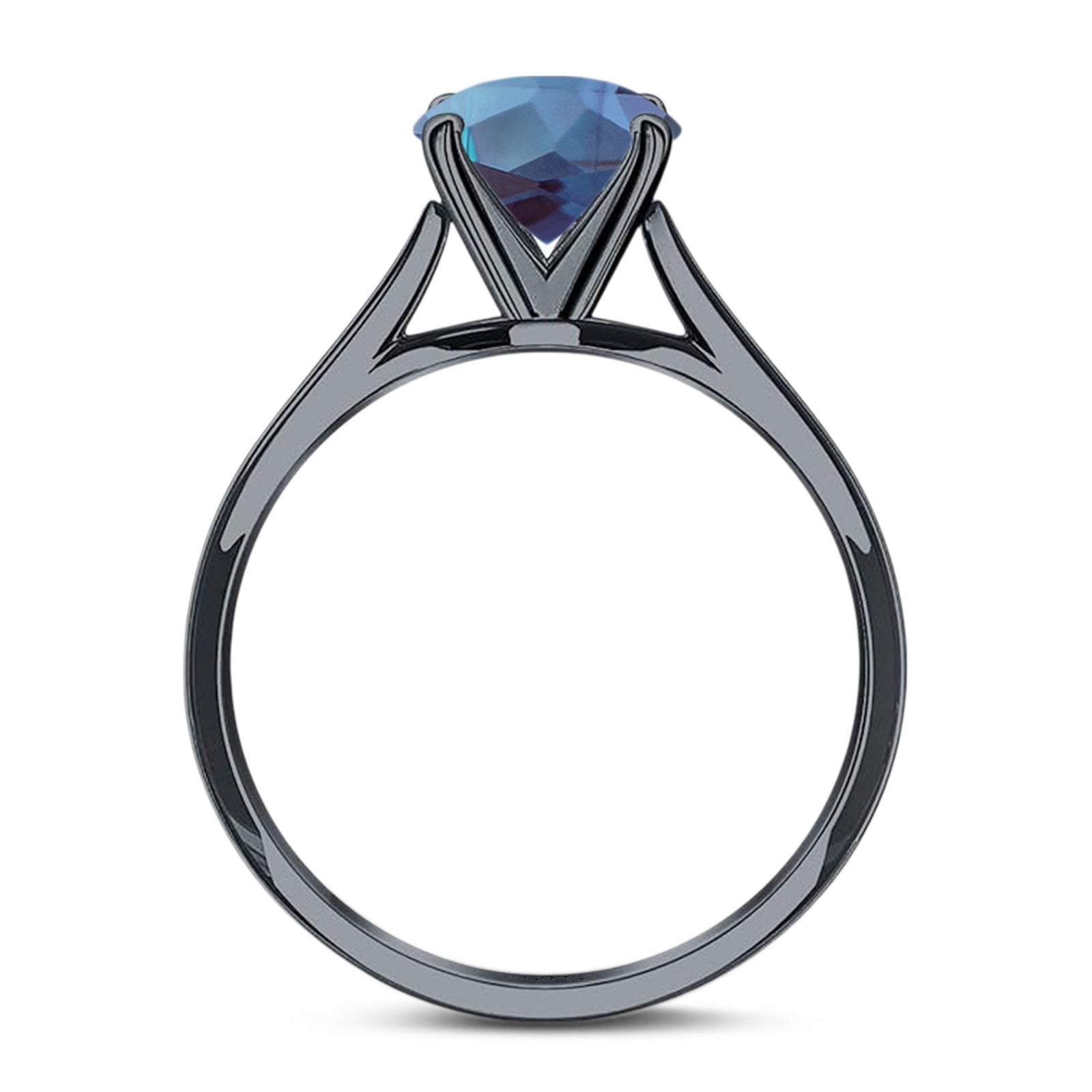 Oval Natural Stone Cathedral Ring