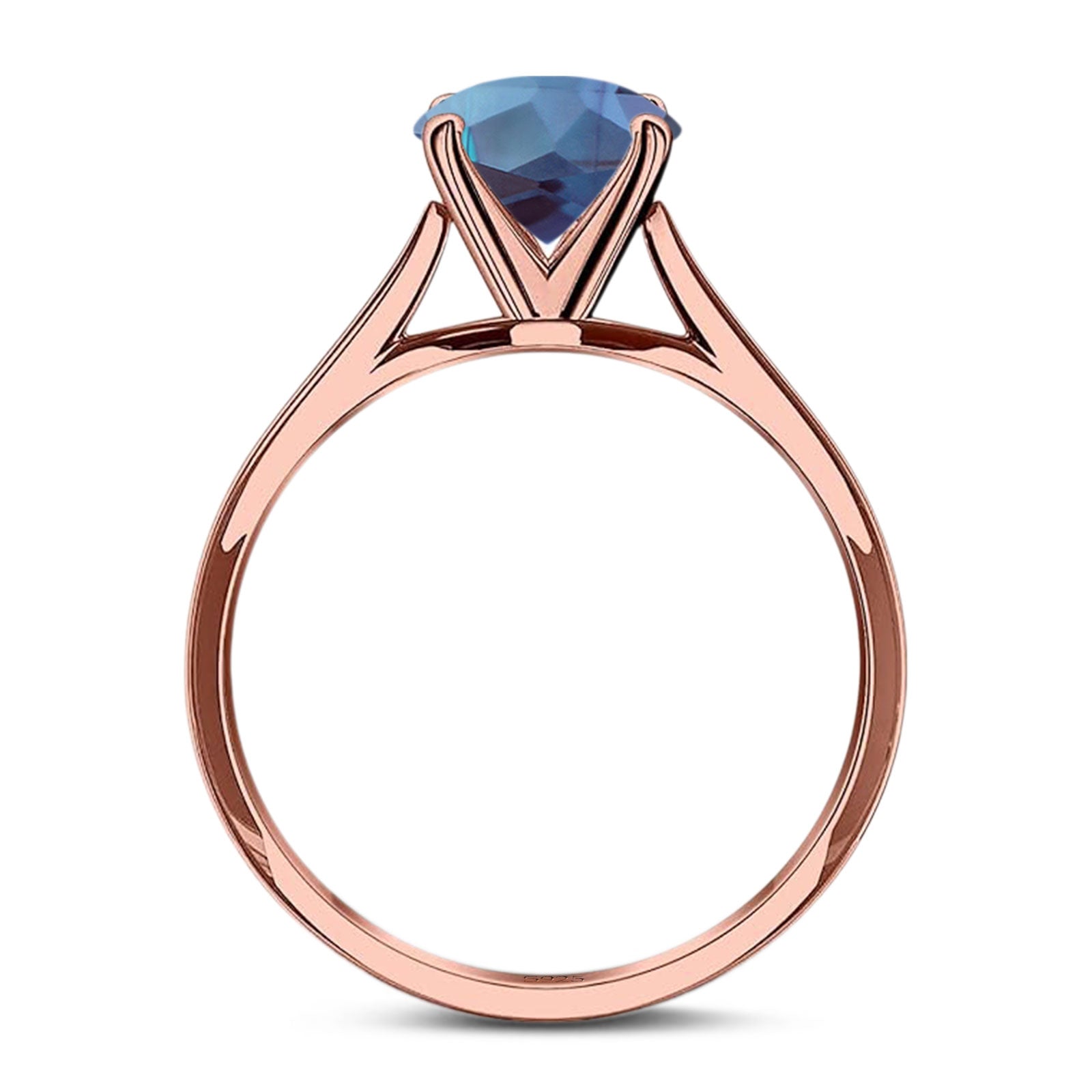 Oval Natural Stone Cathedral Ring