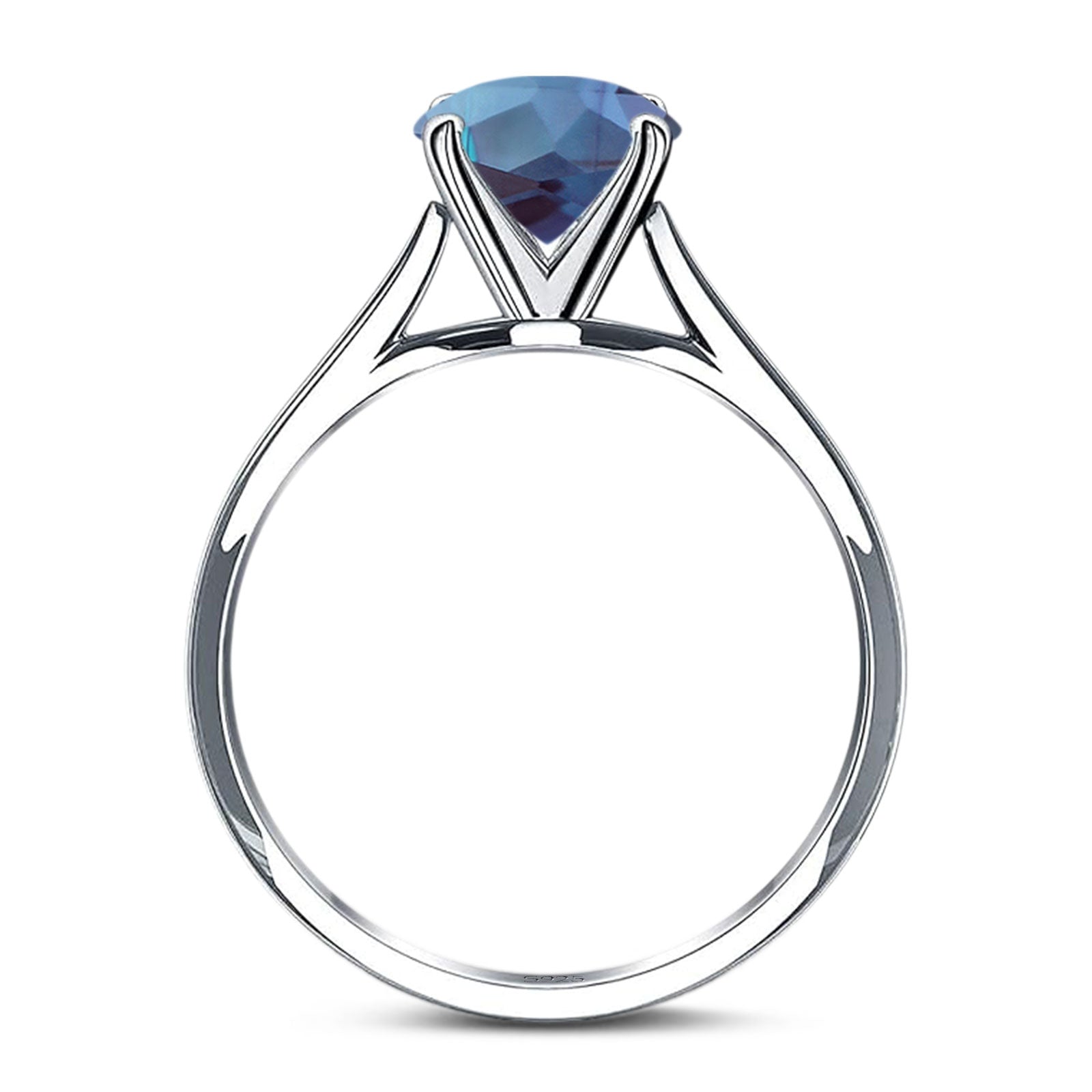 Oval Natural Stone Cathedral Ring