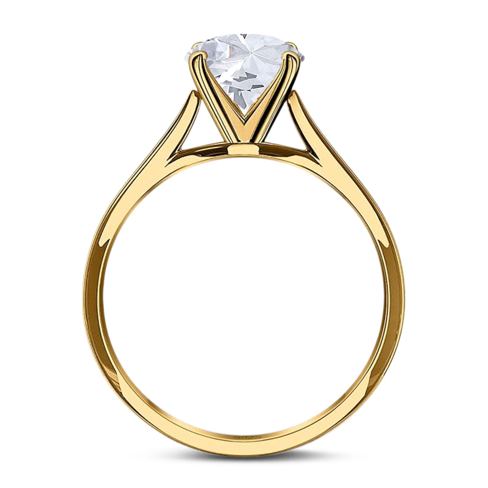 Oval Natural Stone Cathedral Ring