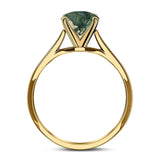 Oval Natural Stone Cathedral Ring