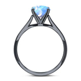 Oval Natural Stone Cathedral Ring