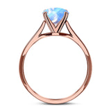 Oval Natural Stone Cathedral Ring