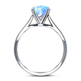 Oval Natural Stone Cathedral Ring