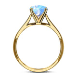 Oval Natural Stone Cathedral Ring