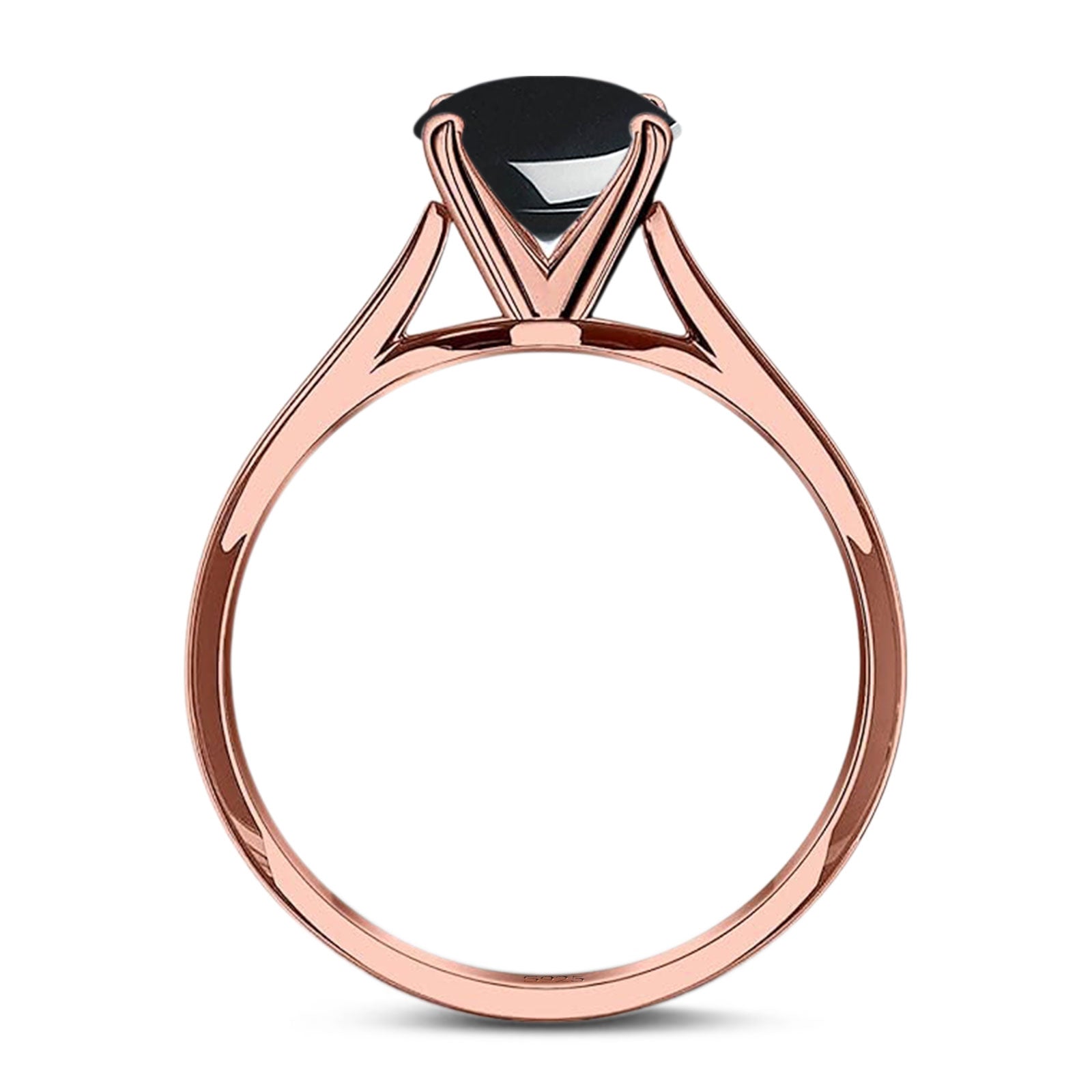 Oval Natural Stone Cathedral Ring