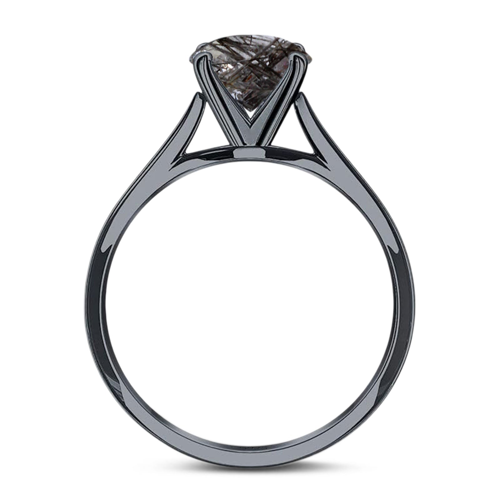 Oval Natural Stone Cathedral Ring