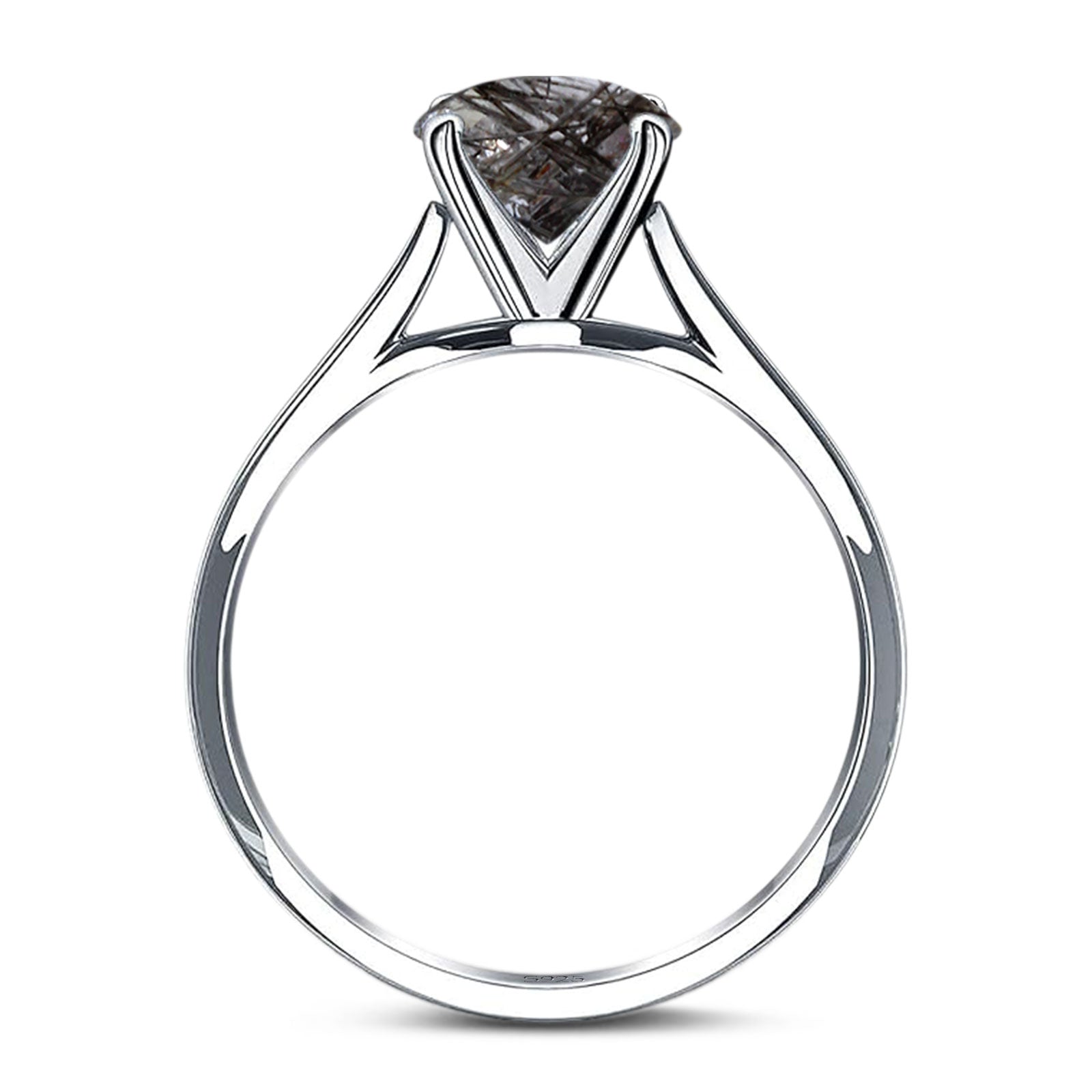 Oval Natural Stone Cathedral Ring
