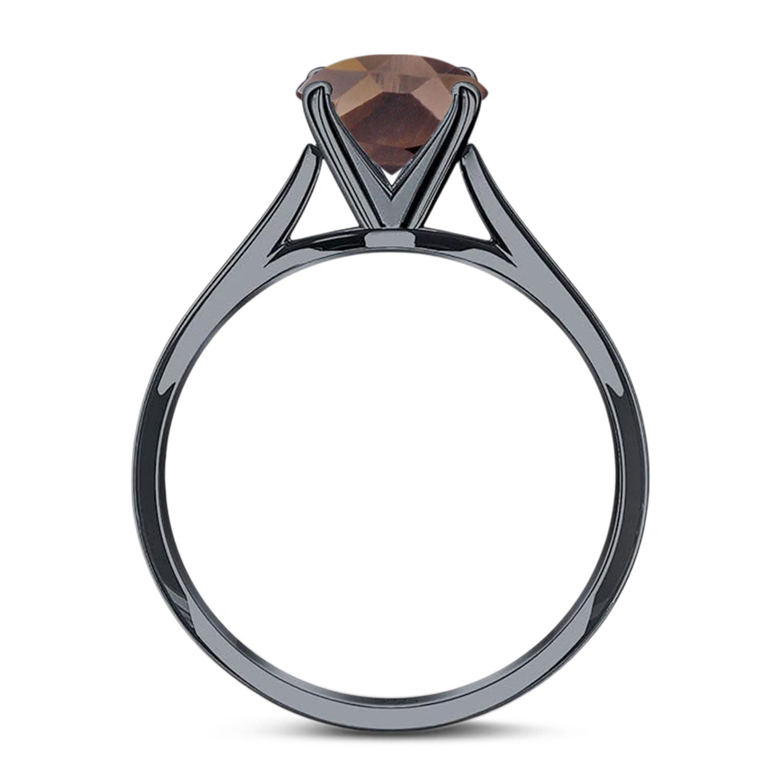 Oval Natural Stone Cathedral Ring