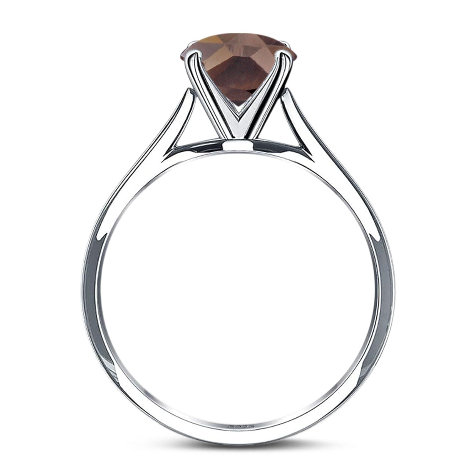 Oval Natural Stone Cathedral Ring