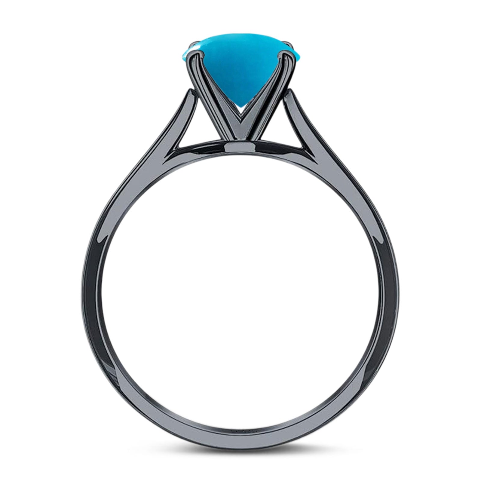 Oval Natural Stone Cathedral Ring