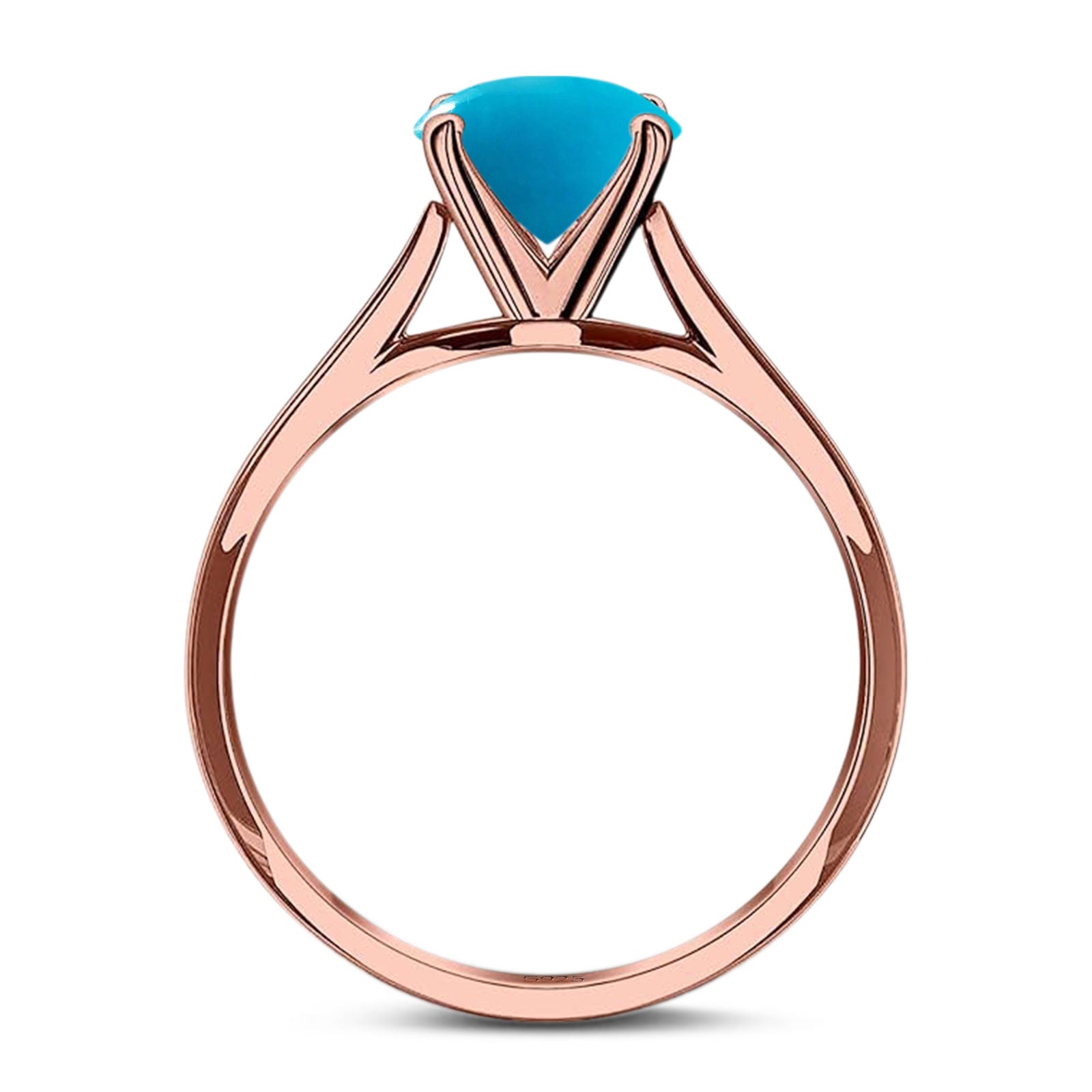 Oval Natural Stone Cathedral Ring