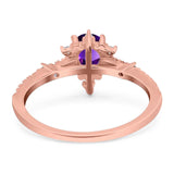 Pear Teardrop Natural Stone Cluster Ring