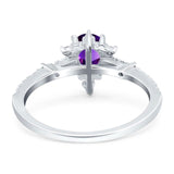Pear Teardrop Natural Stone Cluster Ring