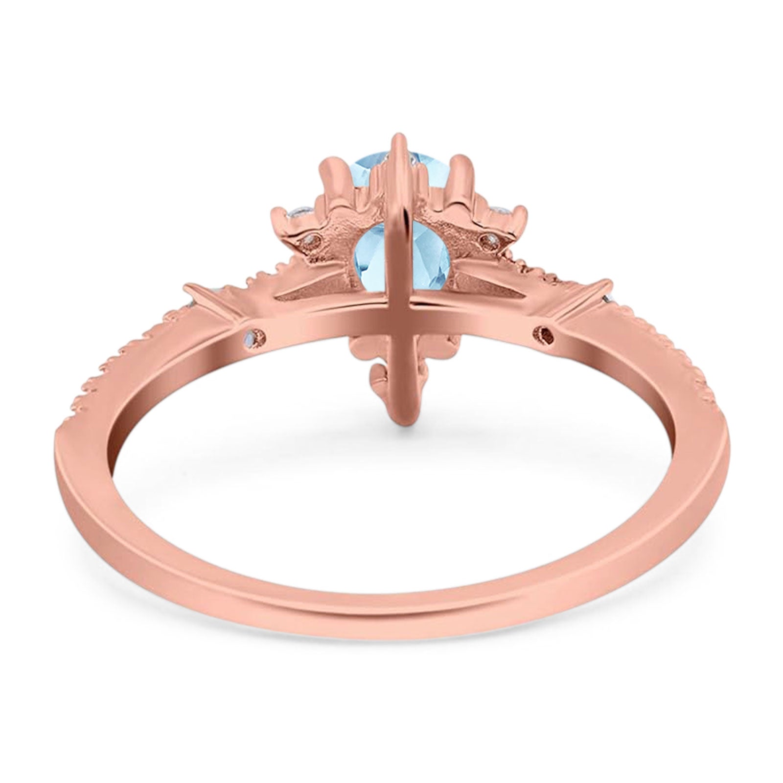 Pear Teardrop Natural Stone Cluster Ring