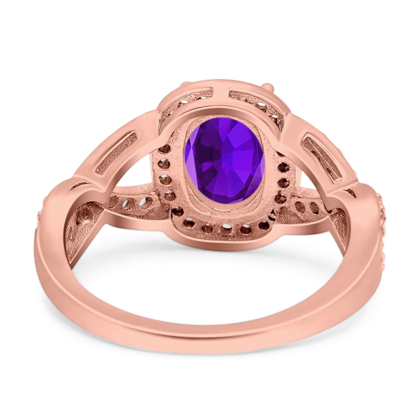 Oval Natural Stone Infinity Twisted Ring