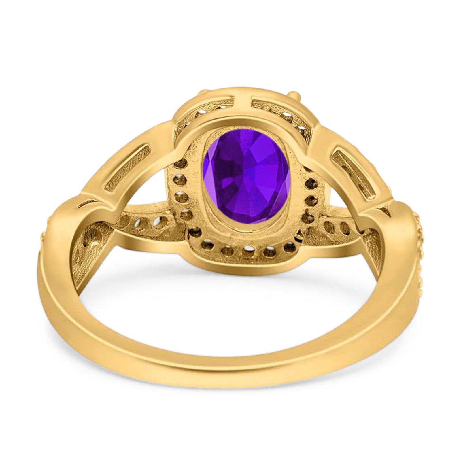 Oval Natural Stone Infinity Twisted Ring