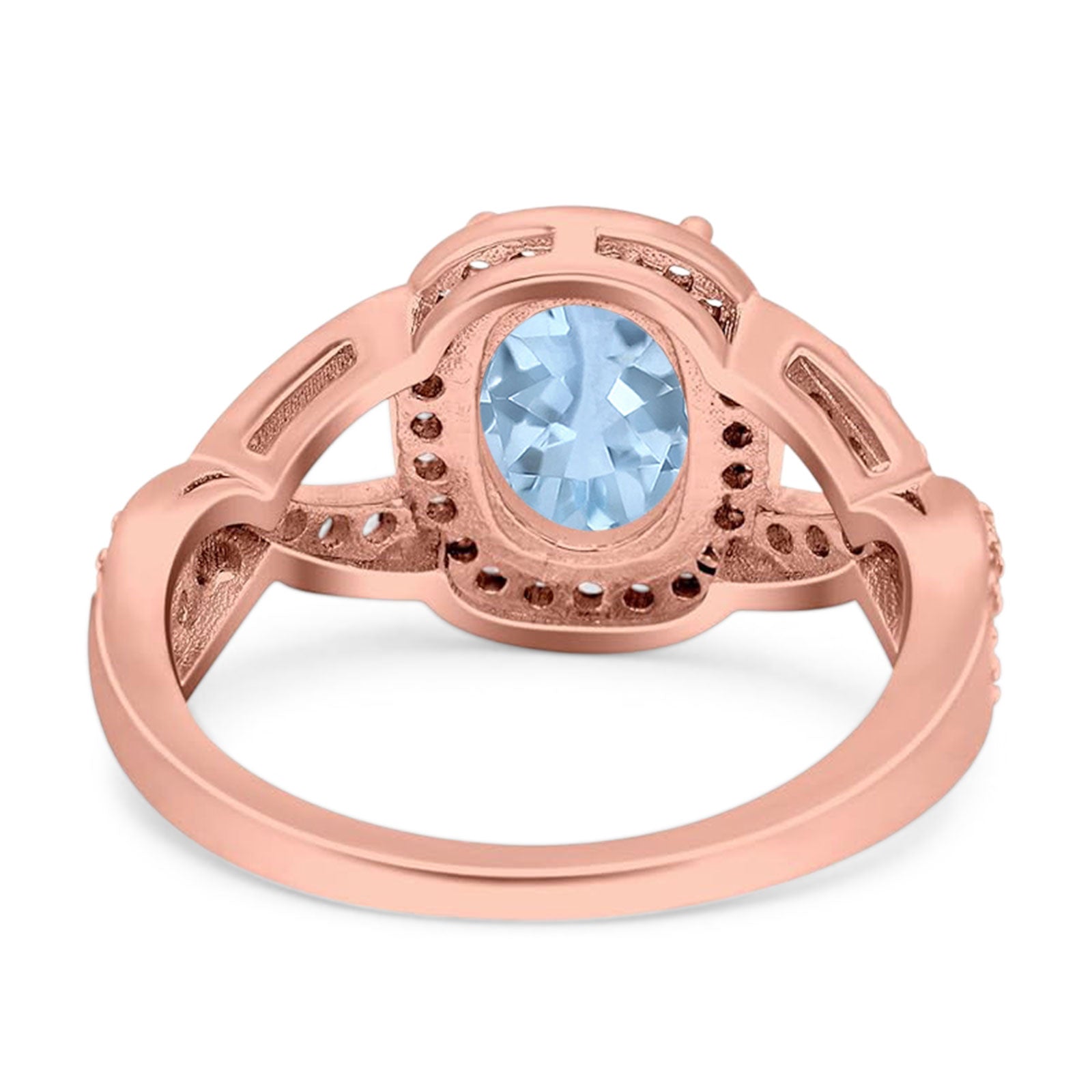 Oval Natural Stone Infinity Twisted Ring