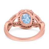 Oval Natural Stone Infinity Twisted Ring