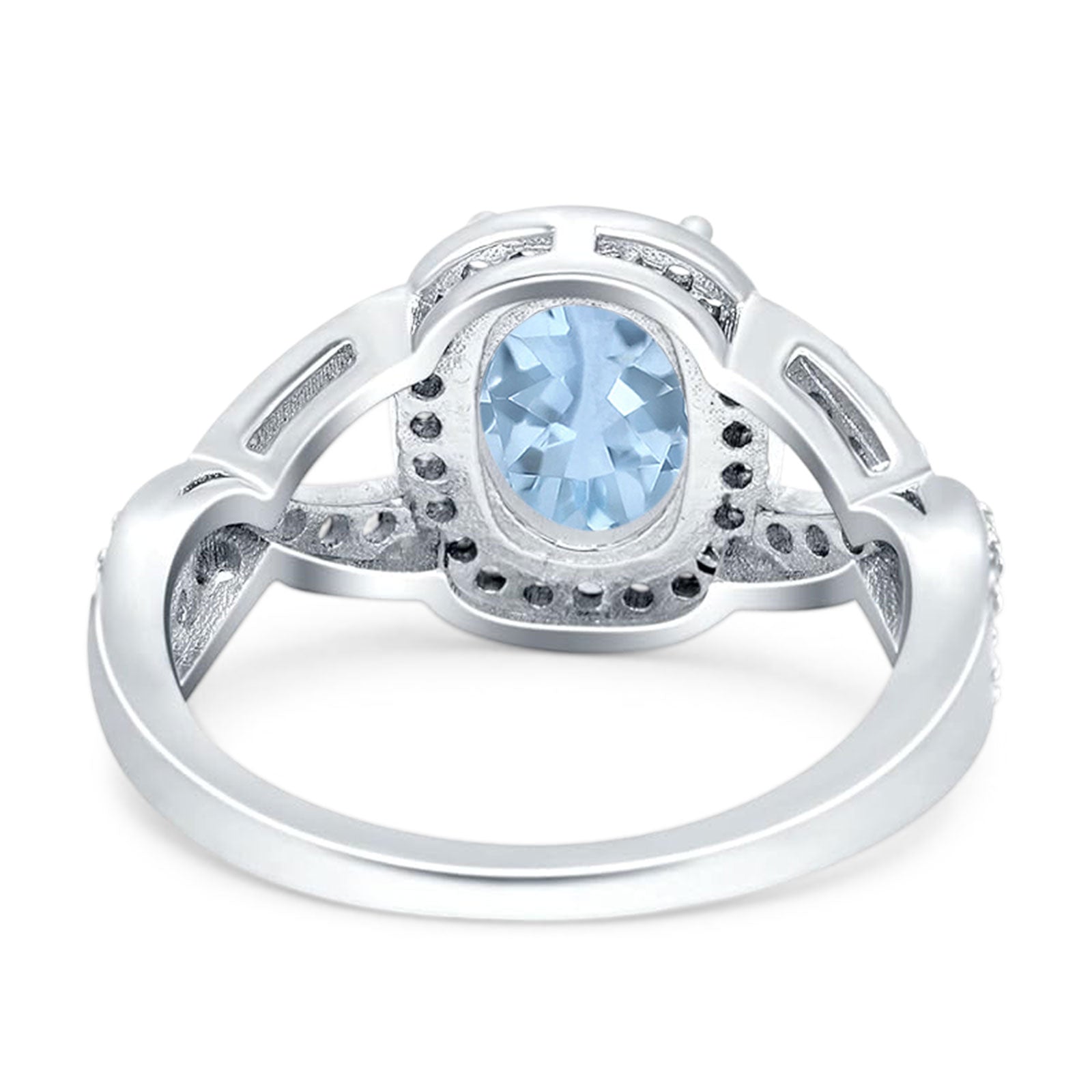 Oval Natural Stone Infinity Twisted Ring