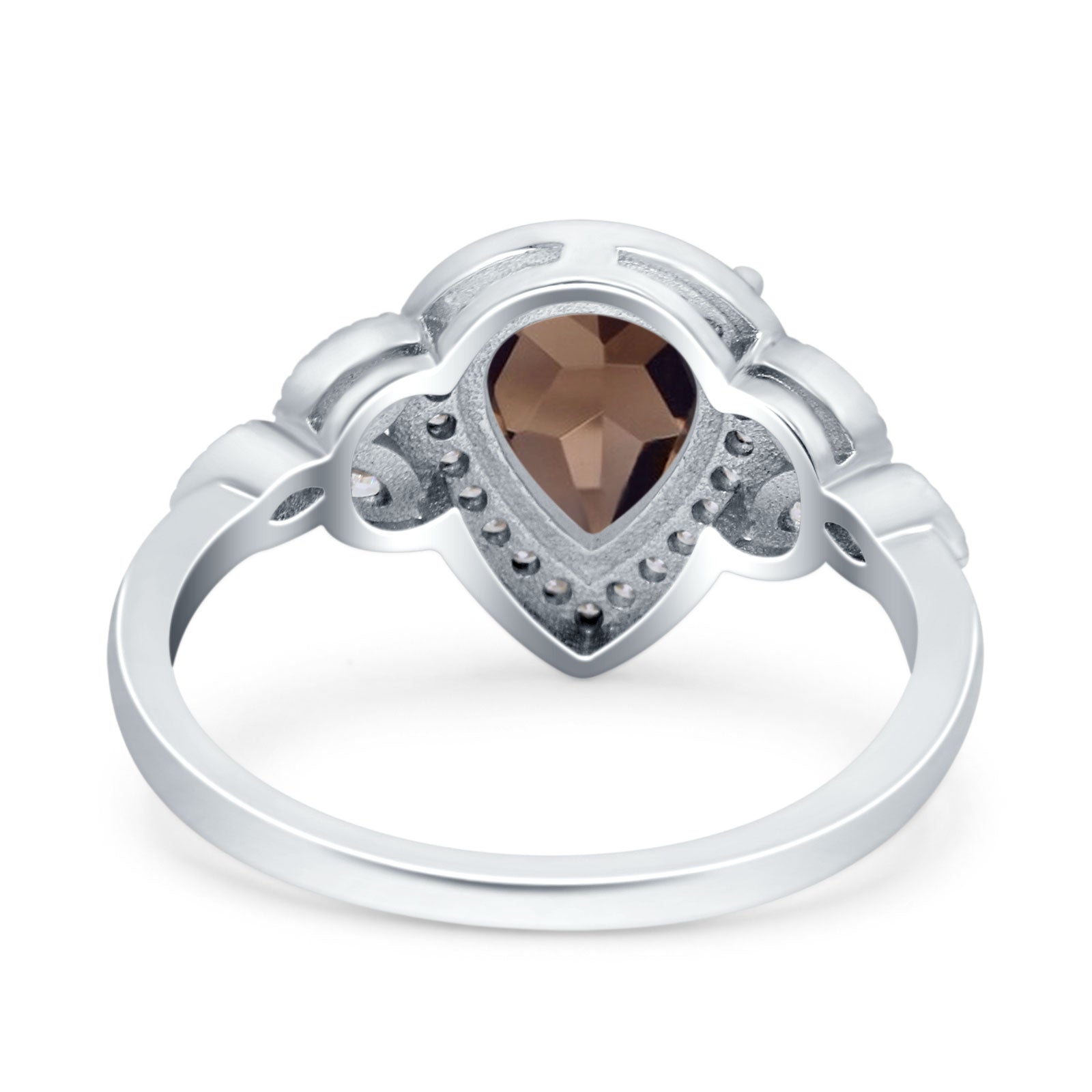 Pear Teardrop Natural Stone Wedding Ring