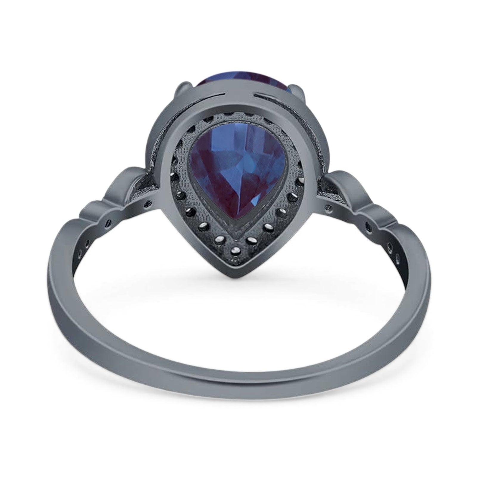 Pear Teardrop Natural Stone Wedding Ring
