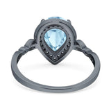 Pear Teardrop Natural Stone Wedding Ring