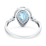 Pear Teardrop Natural Stone Wedding Ring