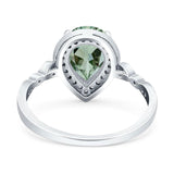 Pear Teardrop Natural Stone Wedding Ring