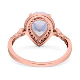 Pear Teardrop Natural Stone Wedding Ring