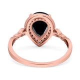 Pear Teardrop Natural Stone Wedding Ring