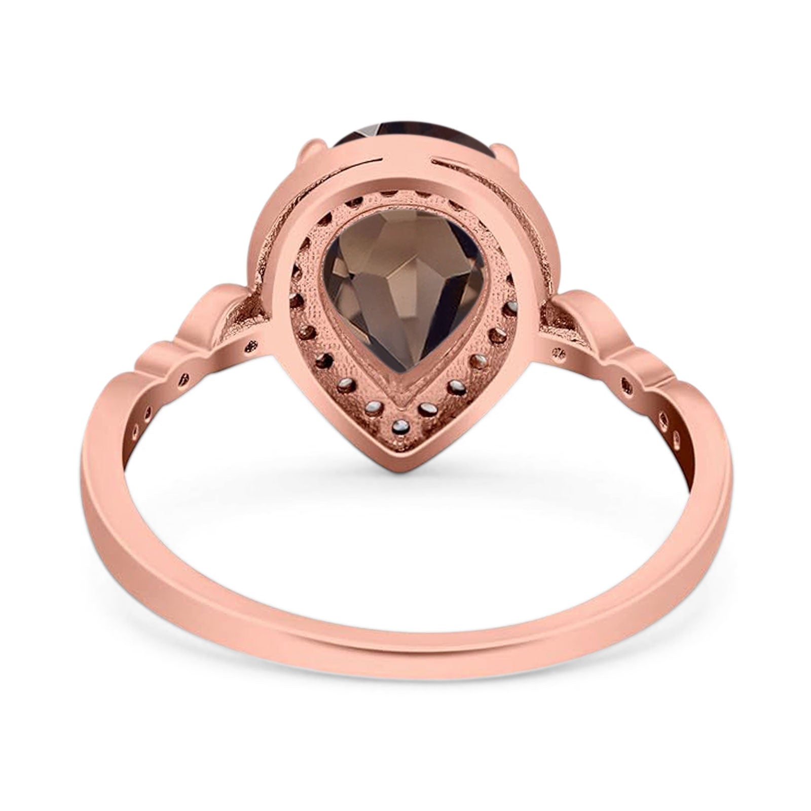 Pear Teardrop Natural Stone Wedding Ring