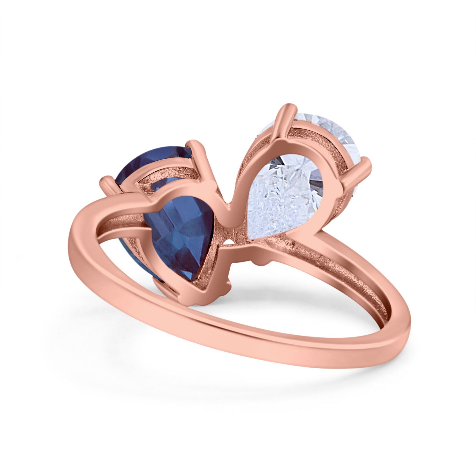 Pear Teardrop Natural Stone Wedding Ring