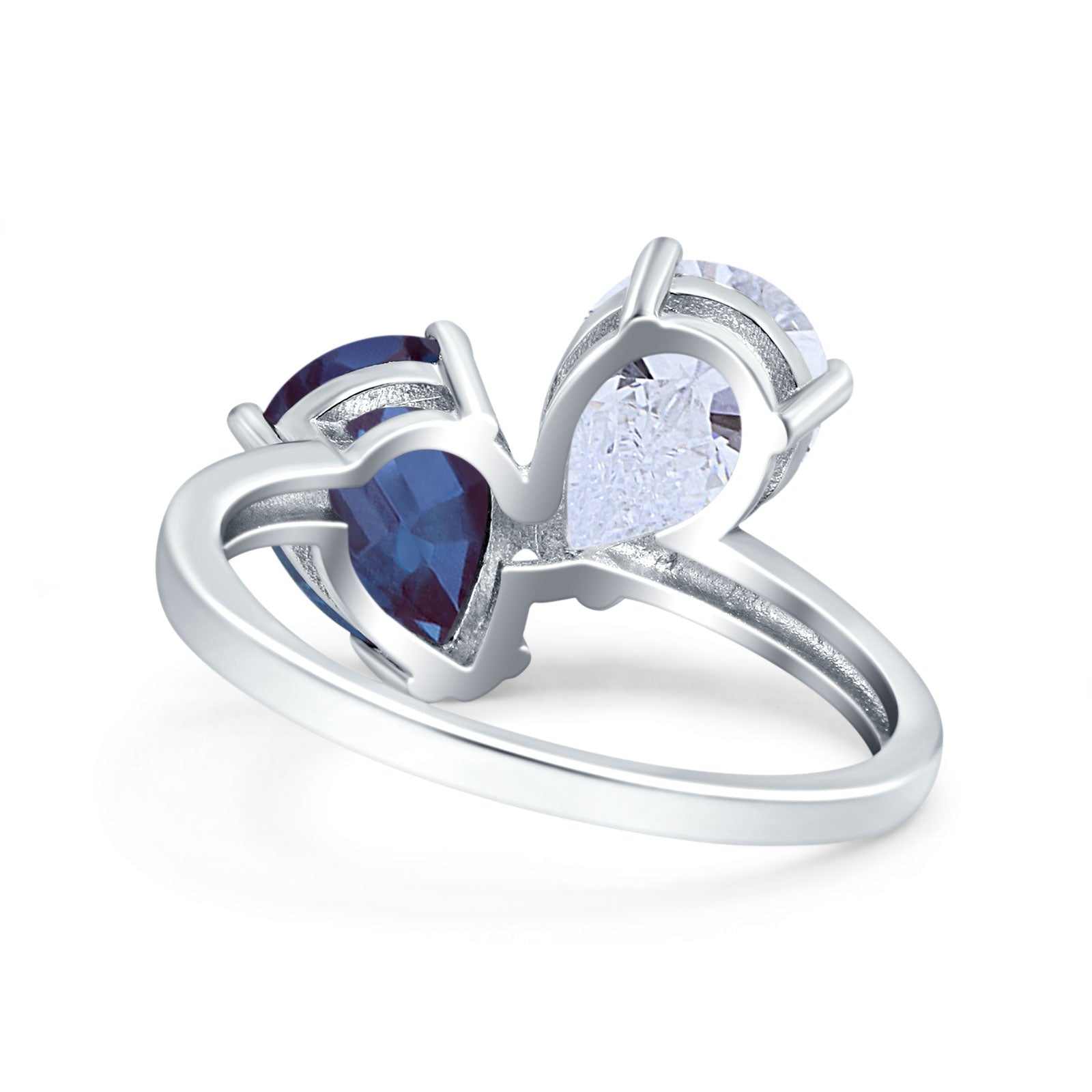 Pear Teardrop Natural Stone Wedding Ring