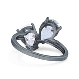 Pear Teardrop Natural Stone Wedding Ring